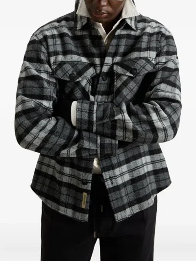 Woolrich Checked Pattern Shirt Jacket With Flap Pockets In Multi