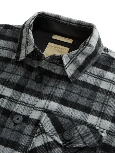 Woolrich Checked Pattern Shirt Jacket With Flap Pockets In Multi