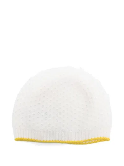 Gensami Textured-trim Beanie Hat In Neutral