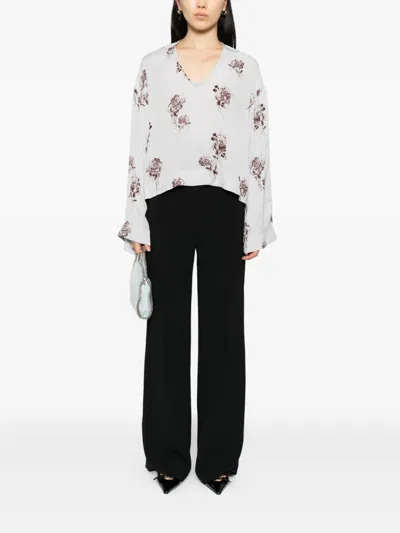 Day Birger Et Mikkelsen Newman Floral-print Chiffon Blouse In White