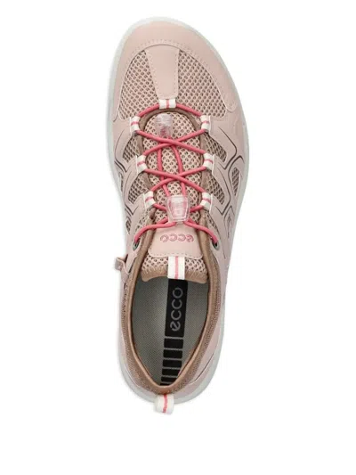 Ecco Terracruise Mesh-panelled Lace-up Trainers In Pink