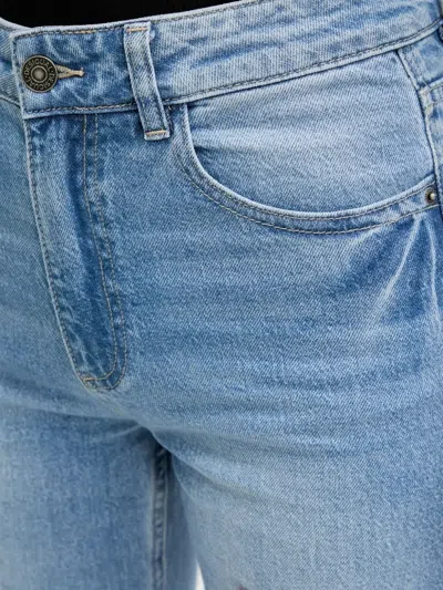 Desigual Patchwork Jeans In Blue