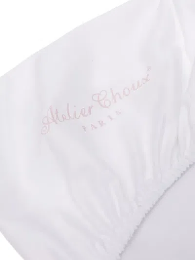 Atelier Choux Carousel-print Satin Sheet In White