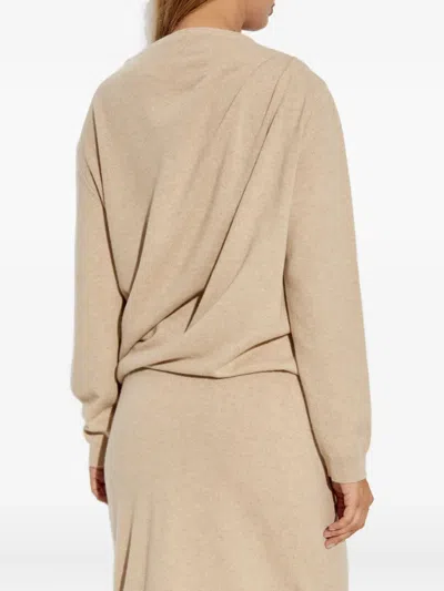 Fabiana Filippi Wool Long Dress In Neutral