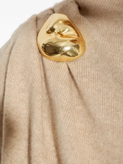 Fabiana Filippi Wool Long Dress In Neutral