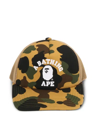 A Bathing Ape 1st Camo College Mesh Cap In Multi