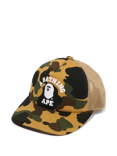 A Bathing Ape 1st Camo College Mesh Cap In Multi