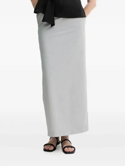 Isabelle Blanche A-line Midi Skirt In White