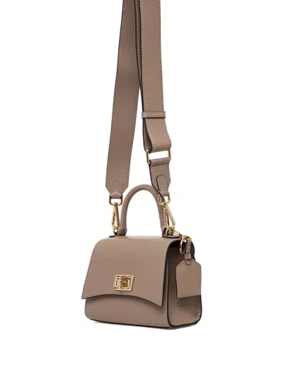 Geox Top-handle Twist-lock Tote Bag In Neutral