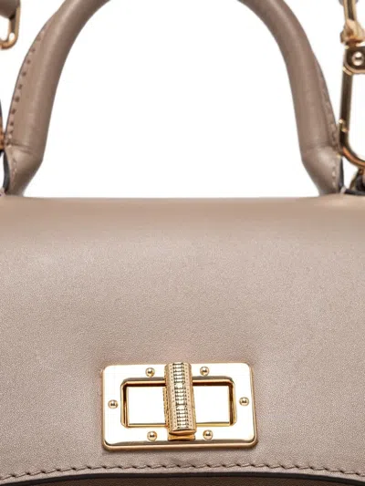 Geox Top-handle Twist-lock Tote Bag In Neutral