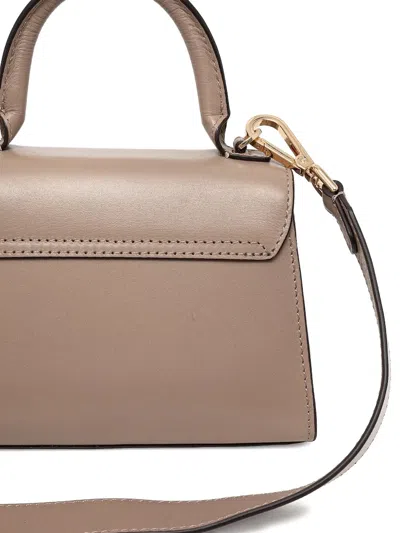 Geox Top-handle Twist-lock Tote Bag In Neutral