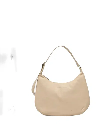 Samsoe & Samsoe Curved Top-zip Shoulder Bag In Neutral