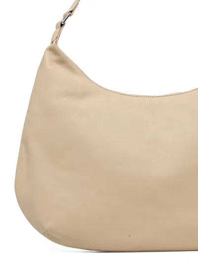 Samsoe & Samsoe Curved Top-zip Shoulder Bag In Neutral