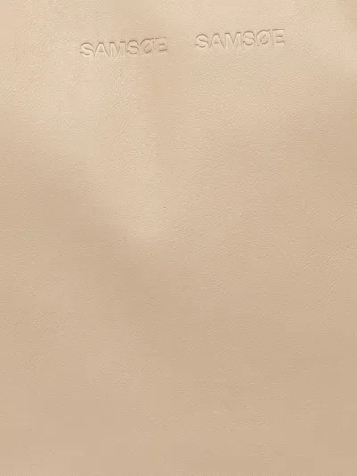 Samsoe & Samsoe Curved Top-zip Shoulder Bag In Neutral