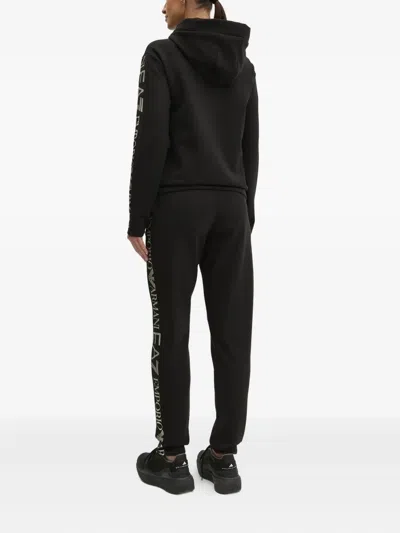 Ea7 Logo Tracksuit In Black