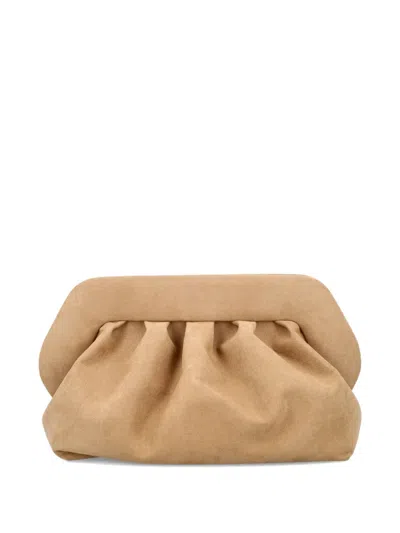 Themoirè Bios Pleated-frame Clutch Bag In Neutral