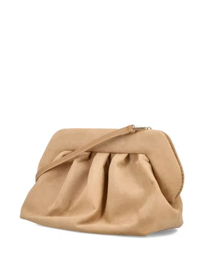 Themoirè Bios Pleated-frame Clutch Bag In Neutral