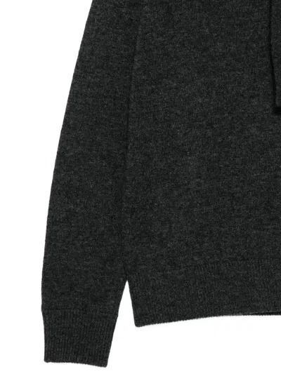 Paolo Pecora Knitted Hoodie In Gray