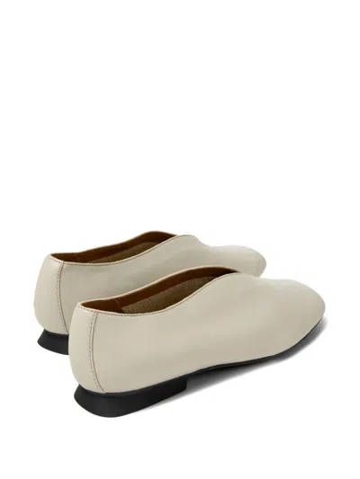 Camper Casi Myra Leather Flat Pumps In Neutral