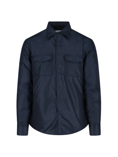Aspesi Modern Button-down Shirt With Chest Pockets In Blue