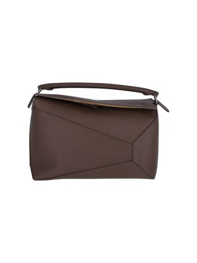 Loewe Large Leather Bag In Brown
