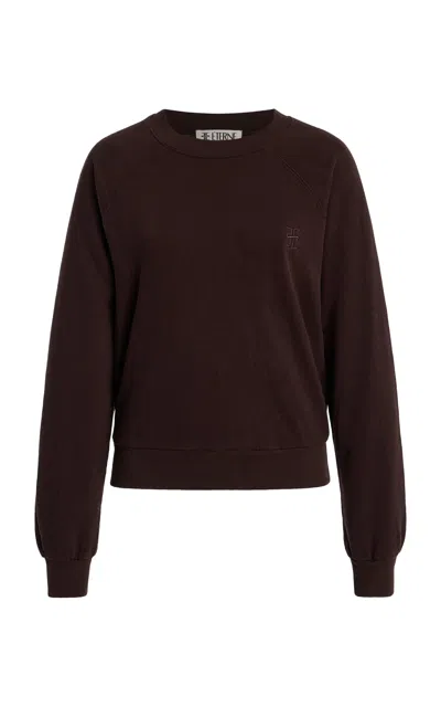 Éterne Shrunken Raglan Sweatshirt Espresso In Brown