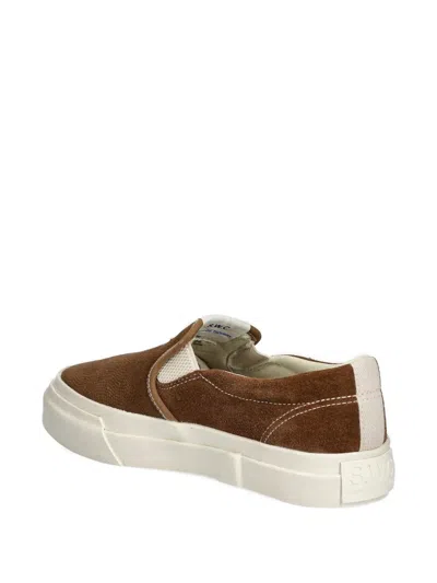 Stepney Workers Club Suede Slip-on Sneakers In Brown
