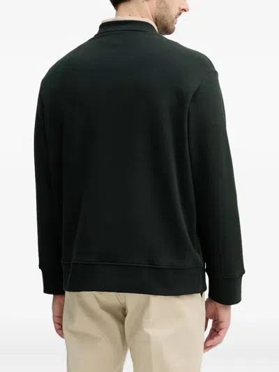 Armani Exchange Logo Striped Sweatshirt In Black