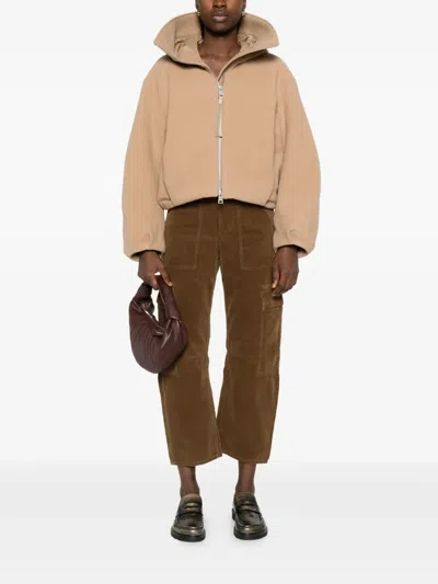 Citizen Of Humanity Marcelle Corduroy Cargo Trousers In Brown