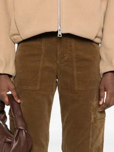 Citizen Of Humanity Marcelle Corduroy Cargo Trousers In Brown