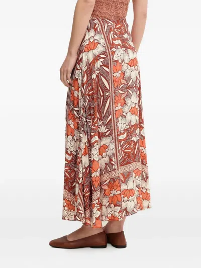 Hoss Intropia Raina Floral-print Wrap Skirt In Multi