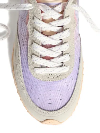 Hoff Mesh-panel Suede Sneakers In Purple