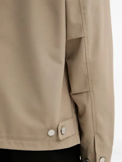 Samsoe & Samsoe Corduroy-collar Zip-front Jacket In Neutral
