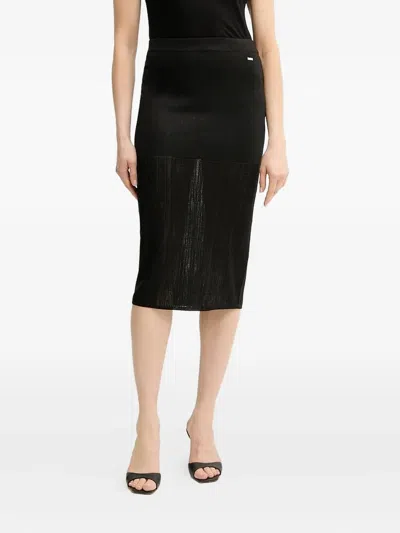 Armani Exchange Official Store Midi Skirts In Black