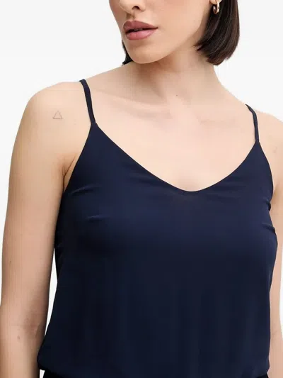 Sandro Ferrone Ruffle-hem Midi Dress In Blue