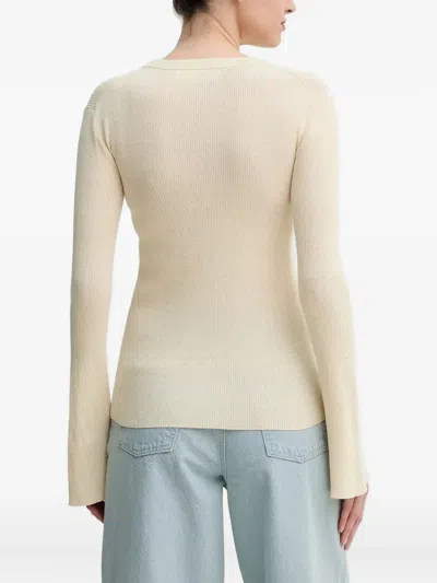 Day Birger Et Mikkelsen Ribbed Bell-sleeve Sweater In Neutral