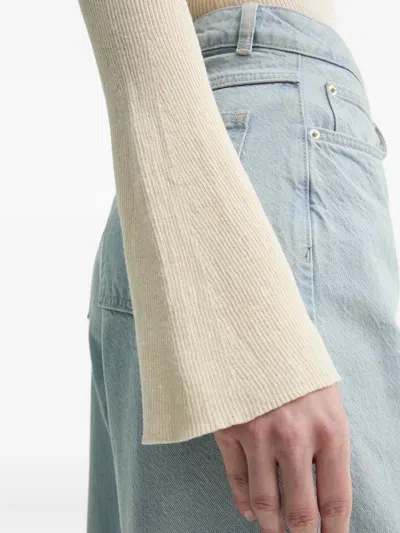Day Birger Et Mikkelsen Ribbed Bell-sleeve Sweater In Neutral