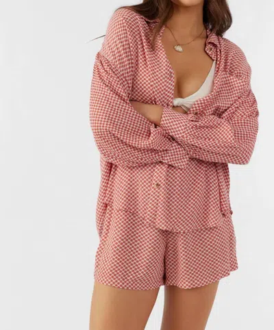 O'neill Hana Tunic In Dusty Cedar In Animal Print