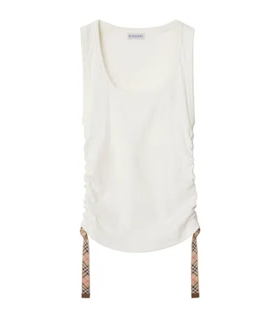 Burberry Cotton Festival Tank Top In White