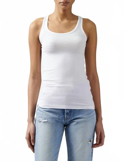 Atm Anthony Thomas Melillo Modal Rib Boy Tank Top In White In White
