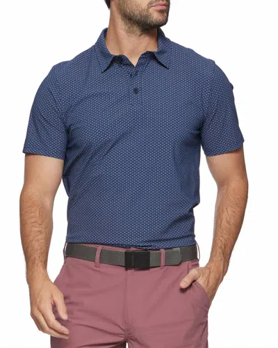 Flags & Anthem Stateline Short Sleeve Geo Dot Performance Shirt In Navy Combo In Blue