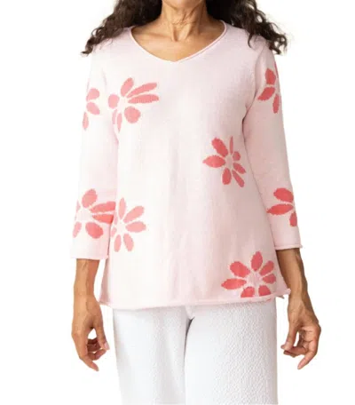 Habitat Fresh As A Daisy Tunic Sweater In Carnation In Pink