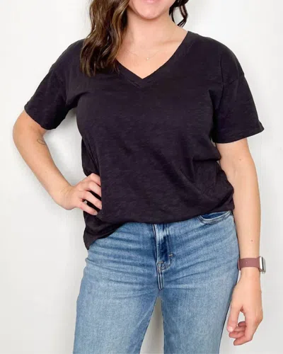 Mod-o-doc Short Sleeve V-neck Tee In Grey In Gray