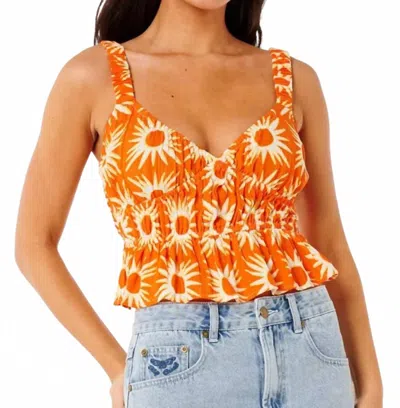 Rip Curl Sun Drenched Top In 30 Orange In Multi
