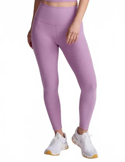 Beyond Yoga Spacedye Caught In The Midi High Waisted Legging In Lilac Petal Heather In Purple