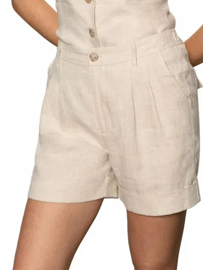 Sanctuary Caravan Cuffed Short In Flax In White