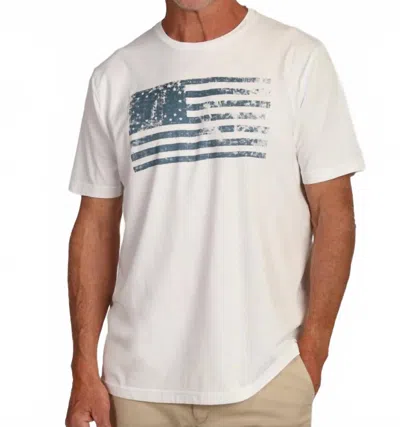 True Grit Vintage Screen Short Sleeve Crew In White In White