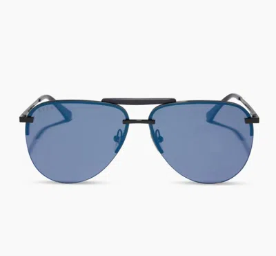 Diff Tahoe 65mm Oversize Aviator Sunglasses In Blue