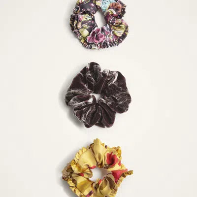 La Doublej Scrunchie Set In Brown