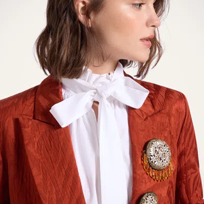 La Doublej Set Of 2 Pins In White